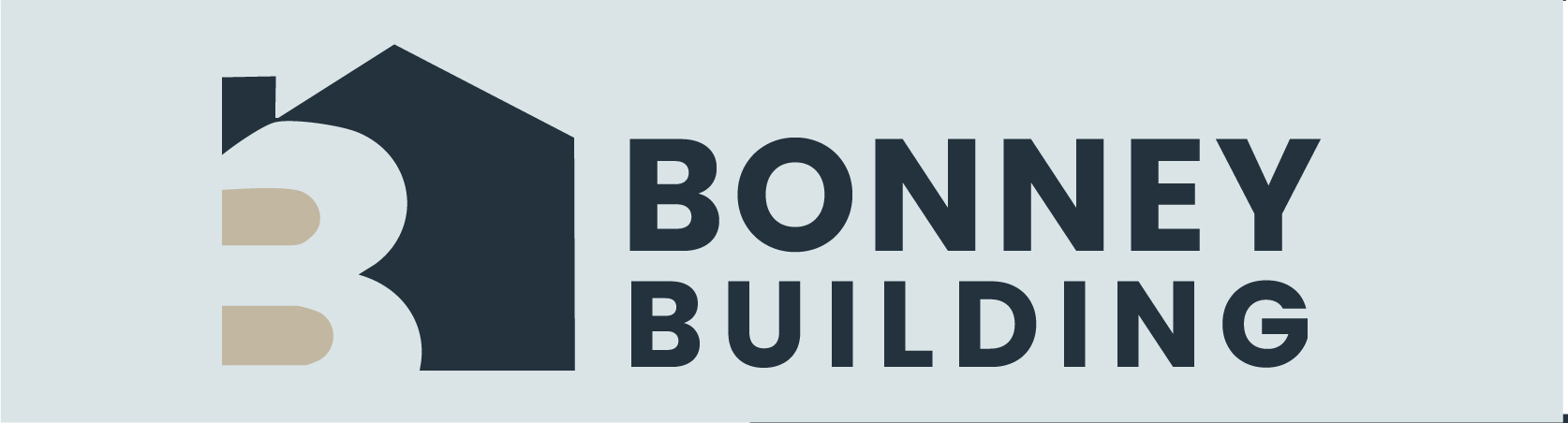 Brand identity design for Bonney horizontal light blue logo