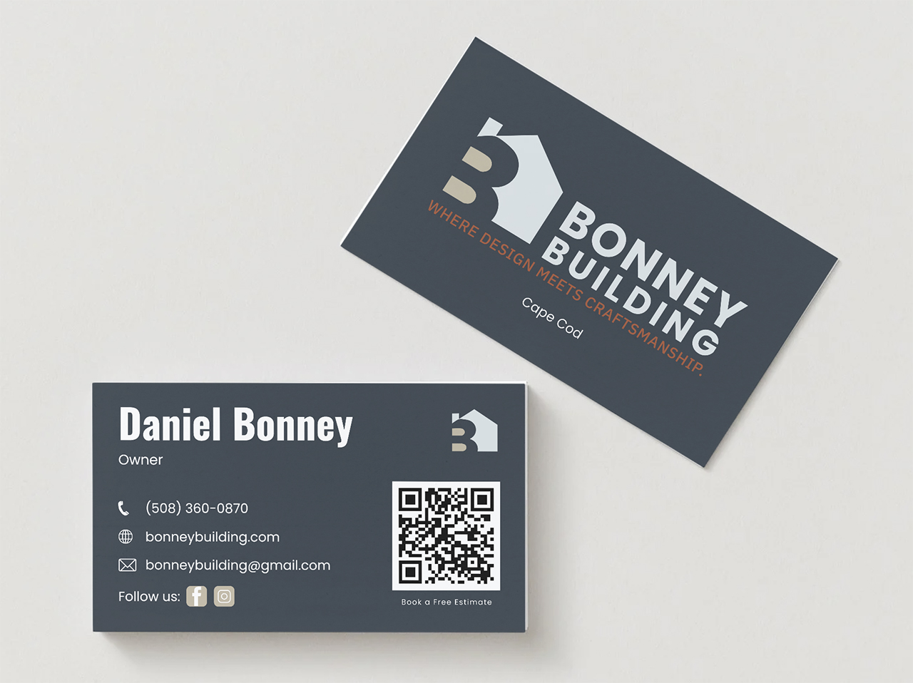 Brand identity design for Bonney Building Business Cards