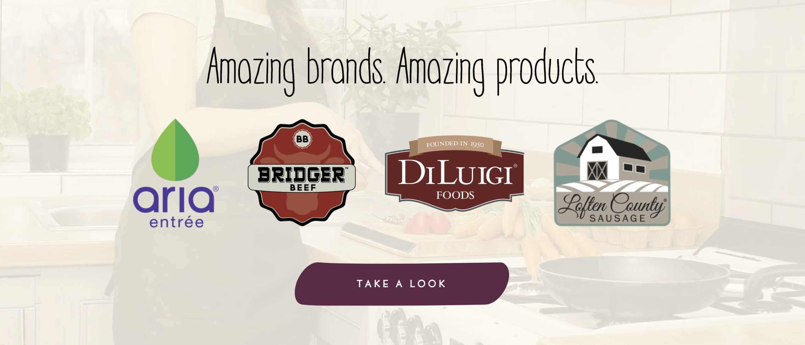 Brand overview showcasing DiLuigi Foods and related family-owned food brands presented through cohesive visual design.