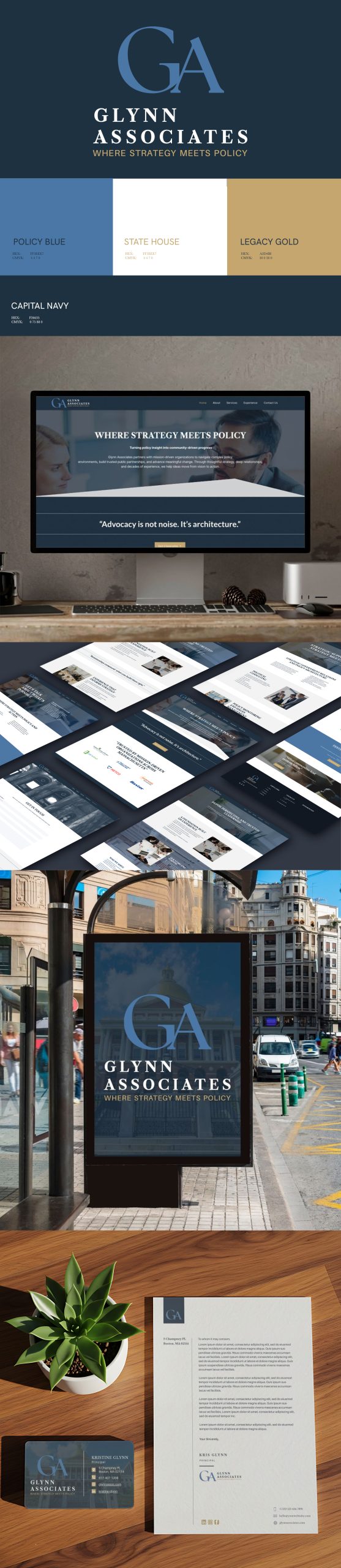 Glynn Associates brand Identity Board